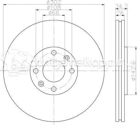 Фото Диск тормозной передний вентилируемый  1618864980 для Peugeot 308 / 5008 / 3008 / 208 {forloop.counter}}