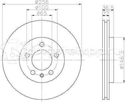 Фото Диск тормозной передний вентилируемый  6R0615301 для Audi A3 / A1 / A2 8Z0 / Tt {forloop.counter}}