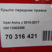 Фото Крыло переднее правое  13302208 для Opel Astra {forloop.counter}}