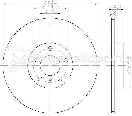 Фото Диск тормозной передний вентилируемый  40206EG000 для Infiniti M Y51 / Ex / G {forloop.counter}}