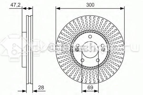 Фото Диск тормозной передний вентилируемый  517123K110 для Hyundai Tucson / Ix35 Lm, El, Elh / I30 / Sonata / Veloster Fs {forloop.counter}}