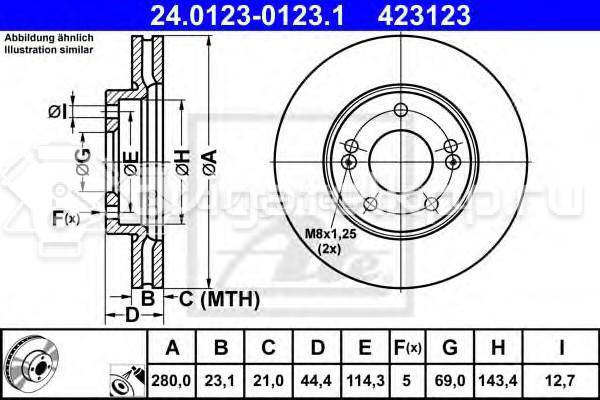 Фото Диск тормозной передний вентилируемый  51712A7000 для Hyundai Veloster Fs / I30 / Elantra {forloop.counter}}