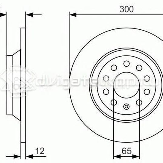 Фото Диск тормозной задний  3Q0615601 для Skoda Kodiaq Ns7 / Superb