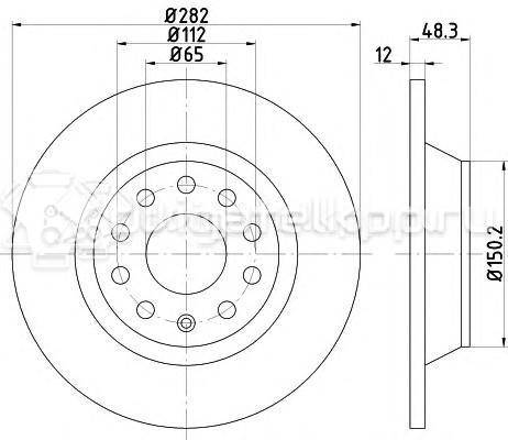 Фото Диск тормозной задний  1K0615601AD для Seat Leon / Toledo / Alhambra / Altea {forloop.counter}}