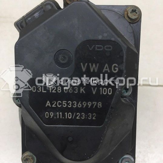 Фото Заслонка дроссельная электрическая  03L128063K для Skoda Roomster 5J / Octaviaii 1Z3 / Yeti 5L / Fabia / Octavia