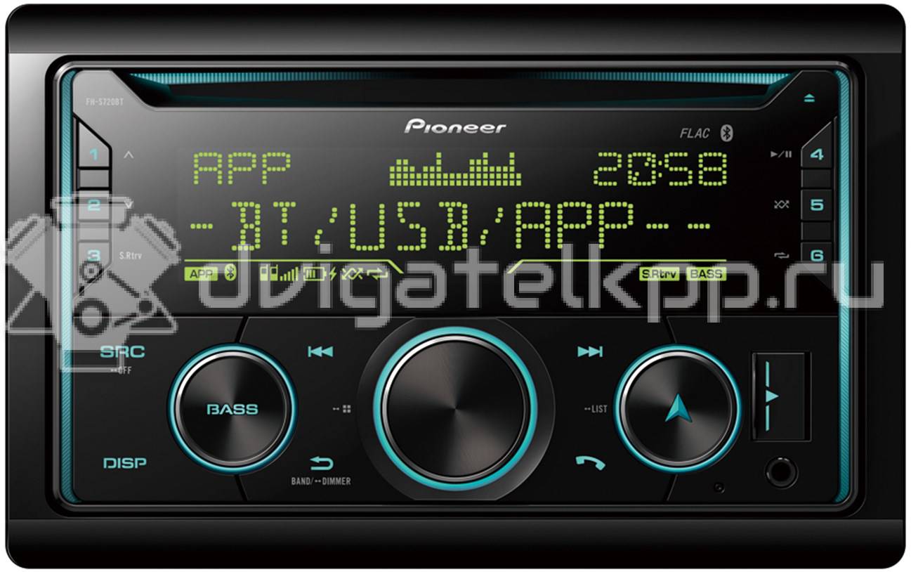 Автомагнитолу pioneer fh-s720bt, 2 din,usb/mp3/cd/ipod/android в  Новосибирске купить недорого с фото