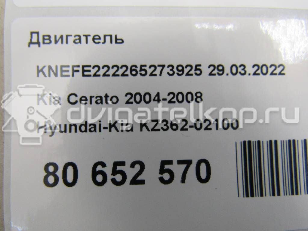 Фото Контрактный (б/у) двигатель G4ED для Kia (Dyk) / Hyundai / Kia 103-112 л.с 16V 1.6 л бензин KZ36202100 {forloop.counter}}