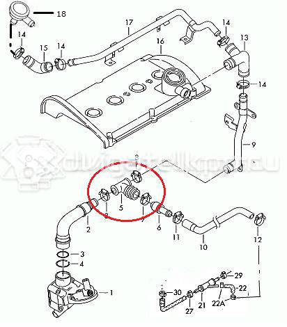 Фото Тройник вентиляции картерных газов  06A103247 для seat Alhambra {forloop.counter}}