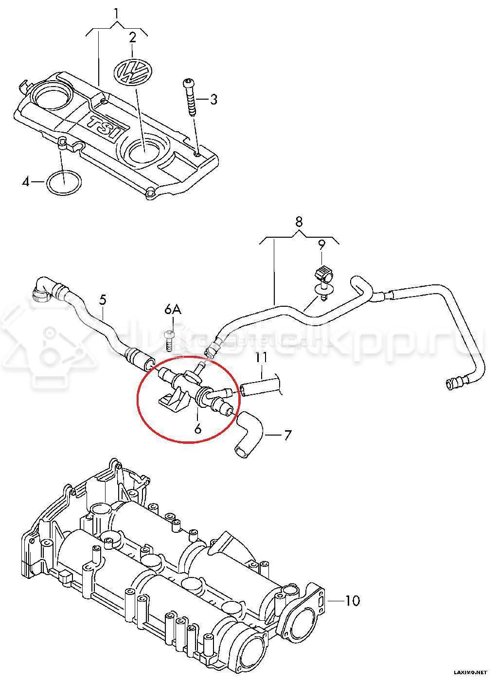 Фото Клапан обратный  03c103175g для Skoda Octavia / Octaviaii 1Z3 / Yeti 5L / Rapid {forloop.counter}}